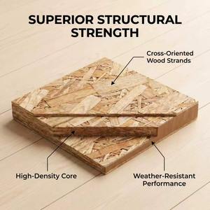 Tablero de Fibra Orientada (<span class=keywords><strong>OSB</strong></span>) Recubierto de Melamina con Certificación E0, 4x8 pies, 18mm y 9mm, para Sistemas de Almacenamiento de Archivos y Mobiliario de Oficina de Primera Calidad - Product Image 2