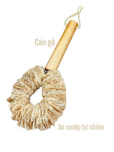 Cepillo de Limpieza de Doble Cara KB Eco Life, Mango Largo de Madera, Sin Cerdas, Antiarañazos, Ecológico, para Limpiar Platos, Ollas y Sartenes - Product Image 3