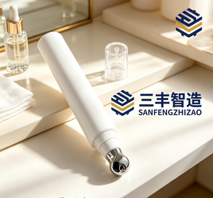 Empty Cosmetic Eyecream Tube with 5 Layers LDPE Material Zinc Alloy Applicator Massage Head and Screw Cap - Product Image 2