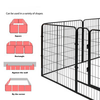 Clôture pliable en fil métallique de haute qualité pour animaux de compagnie, portable, pour jardin extérieur, extra large, niche pour chien, grande cage en fer lourd, parc pour chien