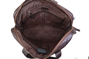 Nouveauté Sac pour ordinateur portable en cuir véritable pour homme Grande capacité Cuir de vachette pleine fleur Logo personnalisé Vente en gros - Product Image 4