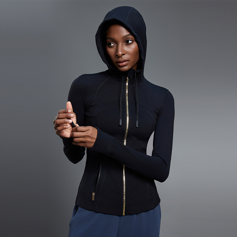 Zip-Up Activewear Jacket (DAW204-2): closure, strap or waistband adjustment reference