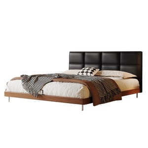 Ensemble mobilier <span class=keywords><strong>moderne</strong></span> bon marché pour <span class=keywords><strong>chambre</strong></span> de direction Lit double pour adultes emballage plat avec matelas - Product Image 3