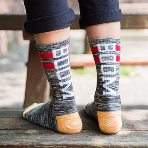Men's Cotton Knee <b>Socks</b> Alphanumeric Script Sweat Absorbent Regular Casual <b>Socks</b> For Youth Autumn <b>Winter</b> Workwear Style - Product Image 1