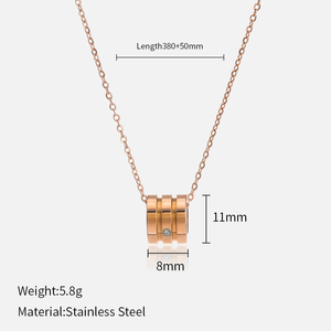 Collar <span class=keywords><strong>de</strong></span> Acero Inoxidable Color Oro Rosa <span class=keywords><strong>para</strong></span> Mujer, Joyería <span class=keywords><strong>de</strong></span> Moda Ivanda, <span class=keywords><strong>Regalo</strong></span> <span class=keywords><strong>de</strong></span> <span class=keywords><strong>Aniversario</strong></span> <span class=keywords><strong>para</strong></span> <span class=keywords><strong>Novia</strong></span> - Product Image 6