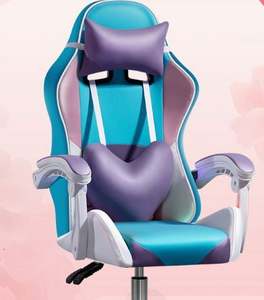 Asiento de tela Xl para juegos de ordenador, silla de juegos para jugadores de carreras con luz Led, color rosa, bajo <span class=keywords><strong>2000</strong></span> Led - Product Image 3