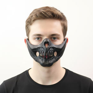 <span class=keywords><strong>Maschera</strong></span> <span class=keywords><strong>Bianca</strong></span> a Mezzo Viso con Teschio per Halloween, <span class=keywords><strong>Maschera</strong></span> Spaventosa per Feste a Tema, Cosplay e Decorazioni Domestiche - Product Image 6