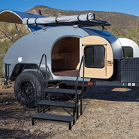 Escalier de camping-car à 4 marches avec main courante, marches de spa en aluminium avec tapis antidérapants, escalier robuste pour maison mobile et villa extérieure