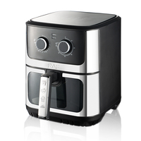 Friteuse à air RAF 6,5 L 1600 W avec fenêtre de visualisation, température réglable et minuterie pour la cuisine domestique et les repas en famille