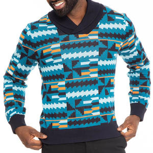 Chandail de vêtements pour hommes à imprimé africain Kente de conception personnalisée en Europe et aux États-Unis pour <span class=keywords><strong>2022</strong></span> - Product Image 2