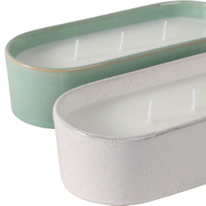 Candela Profumata al Pompelmo e Zenzero, Votiva Ovale Decorativa per Uso Interno ed Esterno - Product Image 4