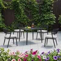 Ensemble de salle à manger d'extérieur (chaise/table) pour extérieur/patio/jardin, ensemble de 5 pièces