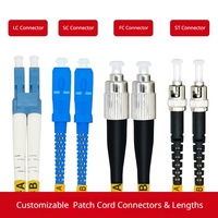 Câble de raccordement à fibre optique multimode Simplex Orange Jacket OM1/OM2 62.5/125 LC ST FC 3M 5M Câble de brassage FTTH Câble intérieur