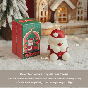Vela Navideña Novedosa y Adorable de Papá Noel en Oferta para Decoración del Hogar de Parafina y Cera de Soya Aromática - Product Image 6