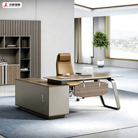 JIUSHUN Mobilier de bureau commercial, Table de direction de luxe pour PDG, Bureau de direction moderne haut de gamme
