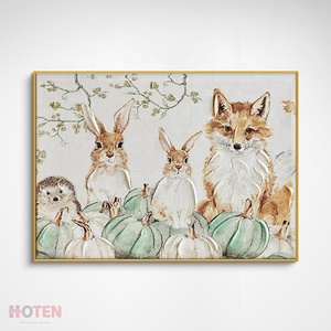 Pintura animal pintada a mano conejo pintura acrílica lindo <span class=keywords><strong>erizo</strong></span> zorro pintura al óleo - Product Image 2