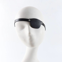 Penutup Mata Bajak Laut Renaisans Abad Pertengahan Baru Penutup Mata Kulit PU Masker Mata Tunggal Kostum Cosplay Halloween Hadiah Fashion