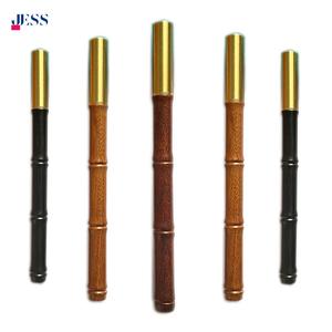 Premium Bamboo Joint Solid Wood <b>Roller</b> Pen Retro Business Gift Pens with Brass Cap Heavy Gel Signature Pen - Product Image 1