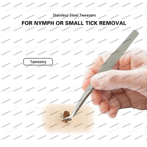 Professional <b>Tick</b> <b>Remover</b> <b>Tool</b> Tweezers Hook Kit Dual Tipped Set Pet Veterinary Use Stainless Steel Ultrasonic - Product Image 5