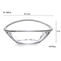 1077BLa Atlantic große Schale, dekorative Kokosnussschale, Obstschale, Salatschale, ovale Fabrikschale