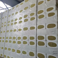 Panel Dinding Isolasi Rock Wool A1 Berkualitas Tinggi 100kg M3 Tebal 50mm 100mm