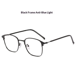 Lunettes vintage carrées à monture intégrale rétro ultra-légères en verre et métal, monture de lunettes de soleil unisexe anti-lumière bleue avec changement de couleur pour <span class=keywords><strong>adultes</strong></span> - Product Image 6