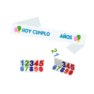 HOYCUMPLOXXANOS Transfronterizo, Cinta con Estampado '¿Cuántos Años Estoy Hoy?' de Material Textil, para Etiqueta, Fiesta y Maquillaje - Product Image 5