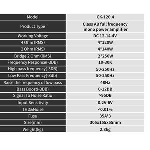 Super CK-120.<span class=keywords><strong>4</strong></span> 500W-2500W classe ab voiture <span class=keywords><strong>ampli</strong></span> <span class=keywords><strong>autoradio</strong></span> lecteur et amplificateurs <span class=keywords><strong>4</strong></span> <span class=keywords><strong>canaux</strong></span> voiture amplificateur stéréo - Product Image 3