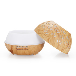 Diffuseur d'aromathérapie créatif en bois grainé Creative Clover, humidificateur ultrasonique 400 ml avec lumière LED pour une utilisation à domicile sur le bureau - Product Image 4