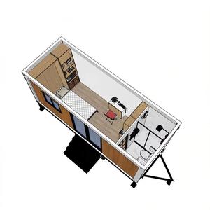 Conteneur de remorque personnalisé, bureau préfabriqué en structure acier sur roues, 20 pieds/40 pieds, maison mobile de style mid-century modern - Product Image 6