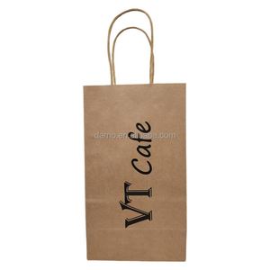 Bolsas de Papel Kraft Marrón Ecológicas al por Mayor para Regalos, Empaque de Flores, Bolsas de Compras Personalizadas con Nombre de Marca, Bolsa de Papel para Polvo - Product Image 5