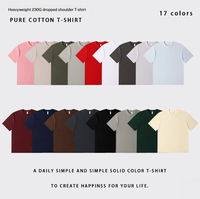 Camiseta Lisa de Alta Calidad, 230 g/m², 100 % Algodón Puro, Camiseta de Manga Corta para Hombre, Unisex, para Impresión DTF