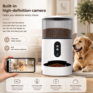 Pengumpan Hewan Peliharaan Pintar Langsung dari Pabrik, Plastik Stainless Steel, Kapasitas 3L, Dilengkapi Kamera Wifi, untuk Kucing dan Anjing, Penggunaan di Dalam Rumah - Product Image 3