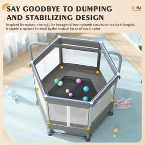 Novo design de cama de salto redonda para crianças, mini trampolim de segurança para fitness interno - Product Image 6
