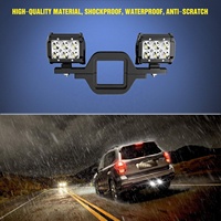 Luz LED de Trabajo Universal de 4 Pulgadas, Soporte de Lámpara Antiniebla, 12V, Respaldo Trasero, Todoterreno, Coche, Camión, Remolque, Gancho de Enganche de Remolque, Soporte de Montaje Automático