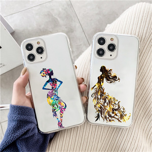Vente en gros coloré dessin animé fille fleur pour Apple 16 Pro Max étui de téléphone portable <span class=keywords><strong>iPhone</strong></span> 17 Air Transparent couverture souple téléphone - Product Image 1