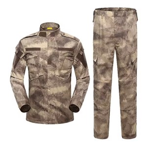 Ensemble uniforme camouflage pour homme en polyester et coton tissé, pantalon et chemise tactiques pour usage extérieur - Product Image 4