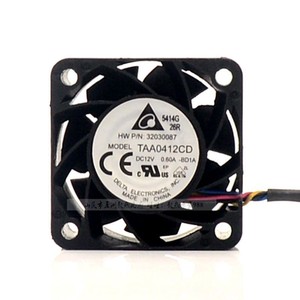 เดลต้า Taa0412cd 40 มม. 12v 0.60a พัดลมระบายความร้อนควบคุมอุณหภูมิ 4 สายสำหรับเคสคอมพิวเตอร์ - Product Image 4