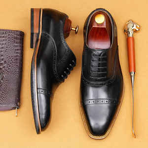 Chaussures Derby pour Homme 2026 en Cuir Véritable, Formelles, à Bout Fermé, à Lacets, pour Mariage, à Semelle Épaisse et Rehaussantes - Product Image 3