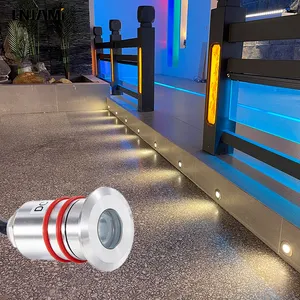 LNJAMI Outdoor IP68 Mini luce sotterranea a LED in acciaio inossidabile per luce paesaggistica interrata da incasso a pavimento da giardino