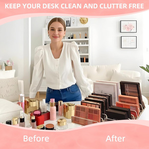 Organizador <span class=keywords><strong>de</strong></span> Escritorio Moderno <span class=keywords><strong>de</strong></span> Plástico PP Transparente, Modelo 33920, <span class=keywords><strong>Caja</strong></span> <span class=keywords><strong>de</strong></span> Almacenamiento para Paletas <span class=keywords><strong>de</strong></span> Sombras <span class=keywords><strong>de</strong></span> Ojos, Cajón para Polvos, Cajas para Documentos - Product Image 3