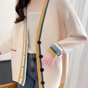 OEKO New Style Cashmere Long Cardigan Womens Sweaters Female Sweater Knitted Cardigan For Women