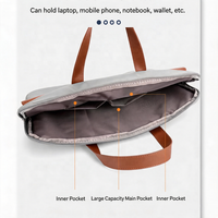 Housse d'ordinateur portable imperméable en PU QET1166, sac de transport pour ordinateur portable 14 15,6 pouces, sacoche de protection antichoc pour ordinateur portable pour femmes et hommes