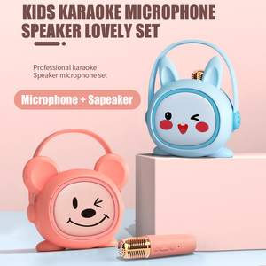 Cartoon <b>Wireless</b> LED Speaker Kids <b>Wireless</b> Machine Speaker Children's Blue Tooth Speaker with <b>Microphone</b> - Product Image 6