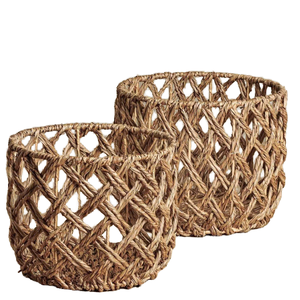 Trending PE Rattan Storage <b>Baskets</b> Bowl Shape Rustic Multi-Purpose Eco-Friendly <b>Stackable</b> Design - Product Image 1