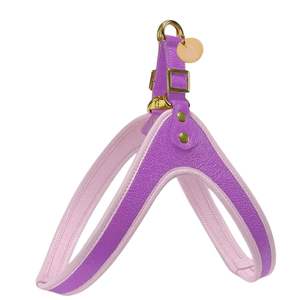 <span class=keywords><strong>Harness</strong></span> Anjing Kulit Asli Mewah dengan Gesper Lepas Cepat-Bahan Bernapas Tahan Lama Dapat Disesuaikan Berbantalan-Gaya Sport & Klasik - Product Image 5