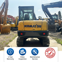 Excavatrice hydraulique Komatsu PC56-7 d'occasion, 6 tonnes, excavatrice sur chenilles, moteur Cummins