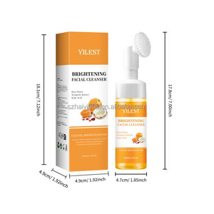 Producto viral Tumeric Kojic Face Wash Anti Acne Oil Control Pore Shrinking Anti Black Head Limpiador <span class=keywords><strong>facial</strong></span> de espuma rápida - Product Image 6