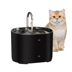 Pet Water <b>Fountain</b> With Filter Stainless Steel Head Battery Powered For Cats And Dogs Detachable Plastic Housing - Product Image 1