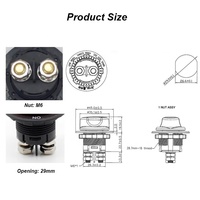Interrupteur d'isolement principal étanche 100A pour double batterie, coupe-circuit pour camions industriels/camping-cars 32V CC, construction en cuivre